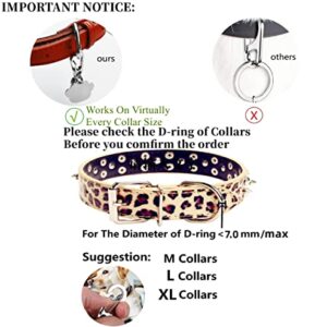 Chyobo Stainless Steel Dog Tag Quick Clips - for Medium and Large Dog Collars