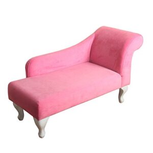 homepop youth chaise lounge, pink velvet