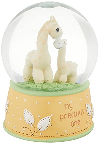 Precious Moments Resin/Glass Precious One Giraffe Musical Snow Globe, Yellow