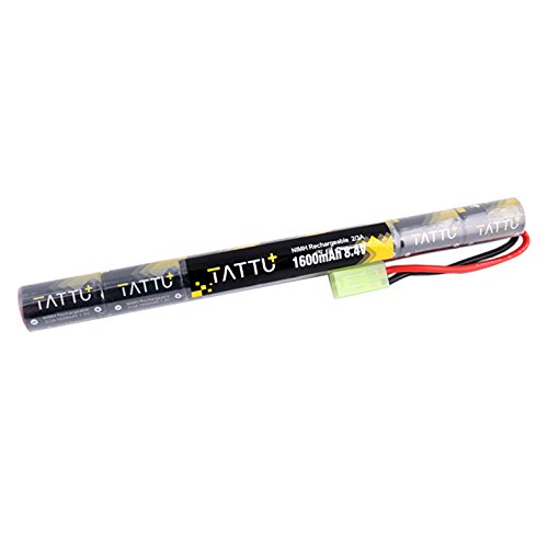 TATTU 8.4V NiMH Airsoft Battery,1600mAh Butterfly Nunchuck Stick Battery with TMY Connector for Airsoft Gun