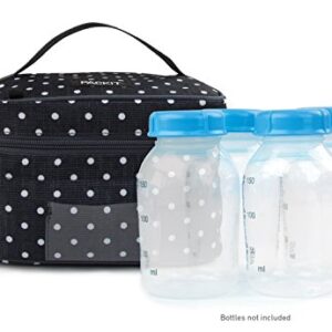 PackIt Freezable Baby Bottle Cooler for Breastmilk and Formula, Polka Dots