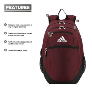 adidas Striker 2 Backpack, Team Maroon/Black/White, One Size