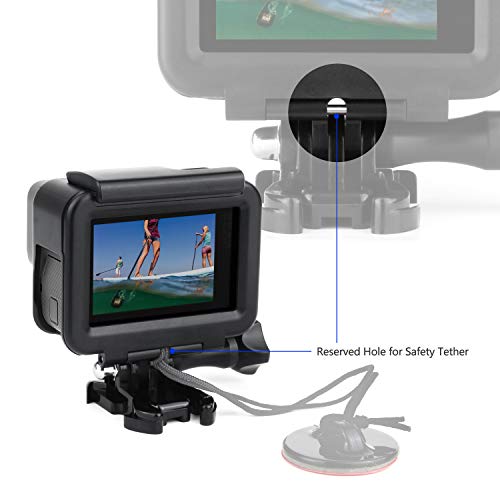 SOONSUN Frame Mount Housing Case Compatible with GoPro Hero 5 6 7 Black, Hero7 Silver, Hero7 White, Hero (2018) Cameras