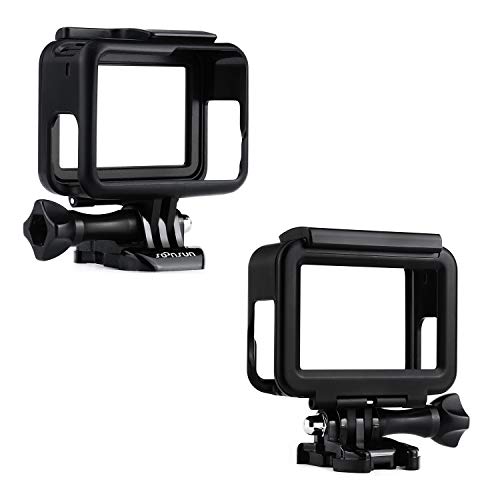 SOONSUN Frame Mount Housing Case Compatible with GoPro Hero 5 6 7 Black, Hero7 Silver, Hero7 White, Hero (2018) Cameras