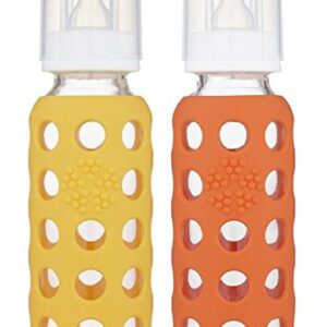 Lifefactory 9oz Glass Baby Bottle 2pk - Mango/Papaya