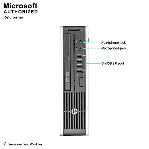 HP Elite 8300 Ultra Slim High Performance Business Desktop Computer, Intel Quad Core i7-3770s 3.1Ghz CPU, 8GB DDR3 RAM, 240GB SSD, DVD, VGA USB 3.0, Windows 10 Professional (Renewed)