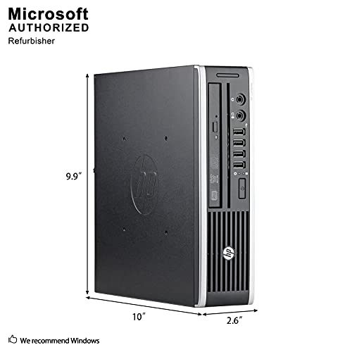 HP Elite 8300 Ultra Slim High Performance Business Desktop Computer, Intel Quad Core i7-3770s 3.1Ghz CPU, 8GB DDR3 RAM, 240GB SSD, DVD, VGA USB 3.0, Windows 10 Professional (Renewed)