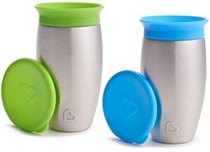 munchkin miracle stainless steel 360 sippy cup (blue/green)