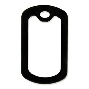 pinmart military dog tag silencer – silicone rubber id tag protector – tag edge bumper prevents noise & scratching, black
