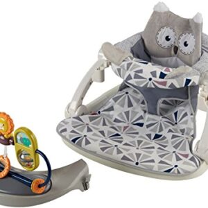Fisher-Price Premium Sit Me Up Floor Seat with Toy Tray Owl