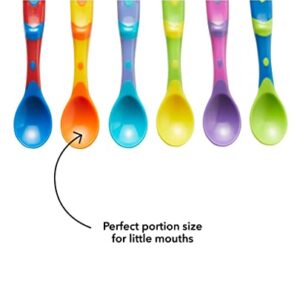 Nuby 6 Piece Long Handle Weaning Spoons, Assorted, One Size