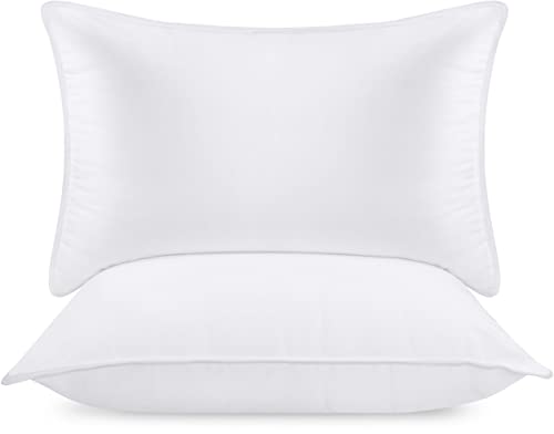 Utopia Bedding Bed Pillows for Sleeping (White), Queen Size, Set of 2, Hotel Pillows, Cooling Pillows for Side, Back or Stomach Sleepers