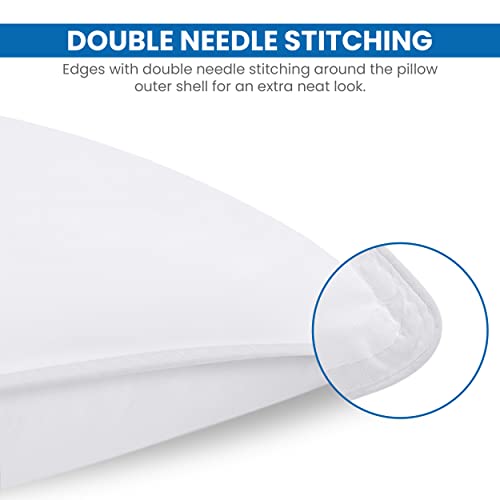 Utopia Bedding Bed Pillows for Sleeping (White), Queen Size, Set of 2, Hotel Pillows, Cooling Pillows for Side, Back or Stomach Sleepers