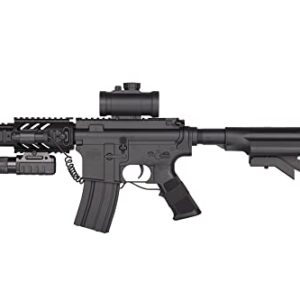 Golden Ball & DE M4 CQC Fully Automatic Electric AEG Airsoft Rifle w/Flashlight and Scope (Battery & Charger Included)