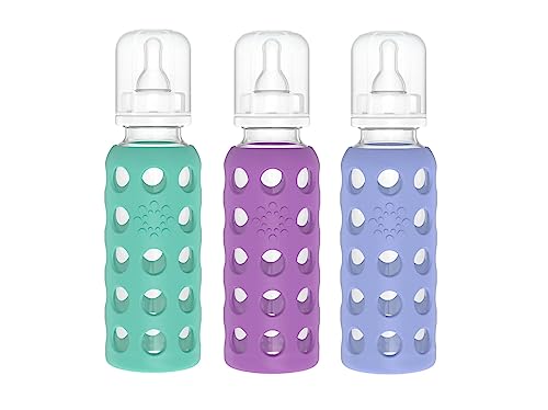 Lifefactory 9oz Glass Baby Bottle 3pk (Kale/Grape/Blueberry)