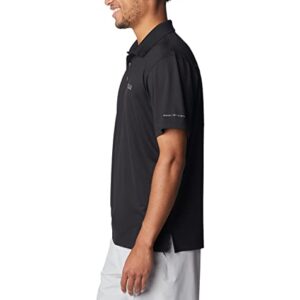 Columbia Men's PFG Skiff Cast Polo Shirt, Breathable, UV Protection Black