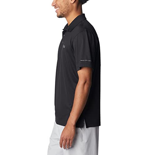 Columbia Men's PFG Skiff Cast Polo Shirt, Breathable, UV Protection Black