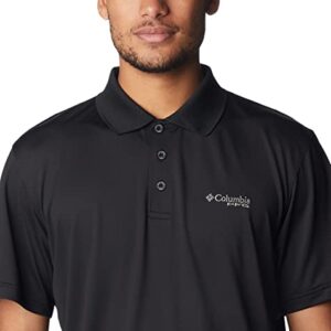 Columbia Men's PFG Skiff Cast Polo Shirt, Breathable, UV Protection Black
