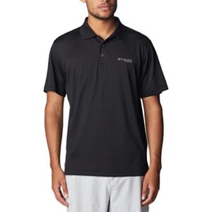 Columbia Men's PFG Skiff Cast Polo Shirt, Breathable, UV Protection Black