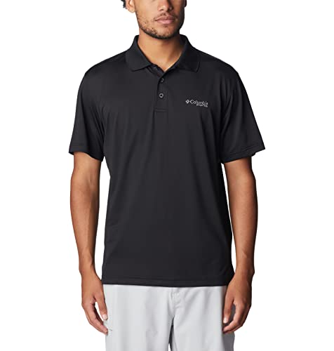 Columbia Men's PFG Skiff Cast Polo Shirt, Breathable, UV Protection Black