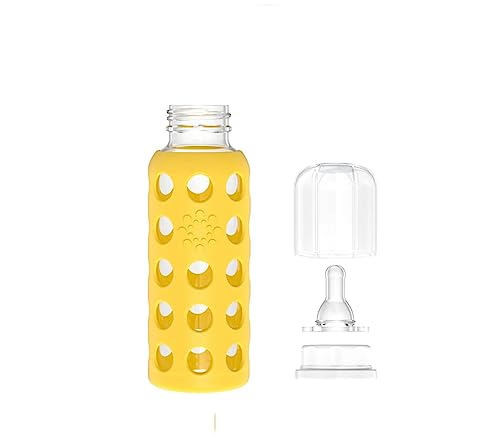 Lifefactory 9oz Glass Baby Bottle 2pk - Kale/Mango