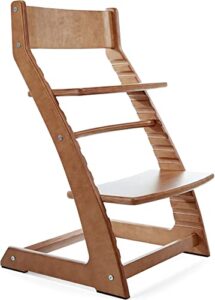 fornel heartwood walnut adjustable wooden high chair for babies toddlers and kids dining highchair from 24 months