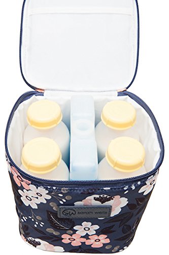 Sarah Wells Cold Gold Breastmilk Cooler Bag with Ice Pack (Le Floral)