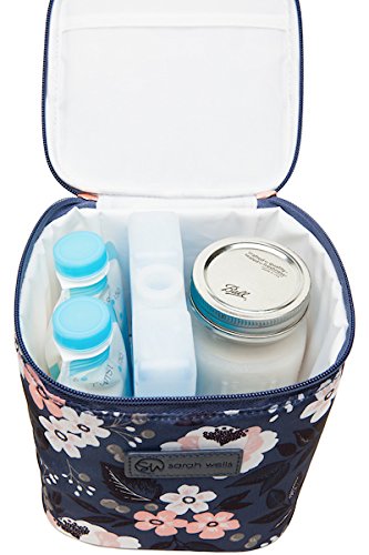 Sarah Wells Cold Gold Breastmilk Cooler Bag with Ice Pack (Le Floral)