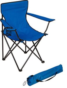 trademark innovations folding outdoor beach camp chair, 18" l x 31" w x 32" h, blue