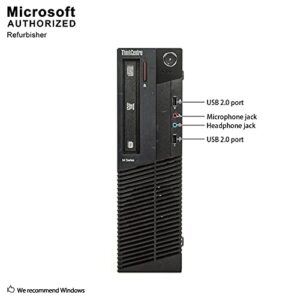 lenovo ThinkCentre M82 SFF Business Desktop Computer, Intel Core i5-3470 Quad-Core Processor 3.6GHz, 16GB RAM, 2TB HDD, DVD RW, USB, WIFI, Windows 10 Professional (Renewed)