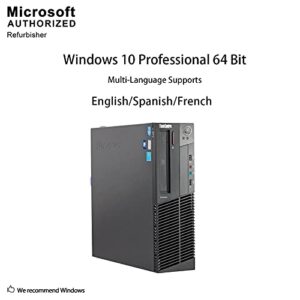 lenovo ThinkCentre M82 SFF Business Desktop Computer, Intel Core i5-3470 Quad-Core Processor 3.6GHz, 16GB RAM, 2TB HDD, DVD RW, USB, WIFI, Windows 10 Professional (Renewed)