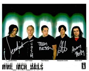 nin nine inch nails rock band reprint signed group photo #1 rp trent reznor