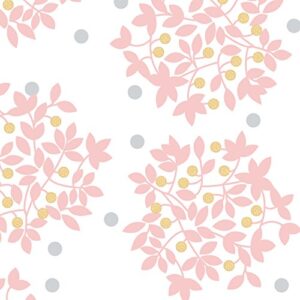 SwaddleDesigns Cotton Muslin Squares, Set of 3, 27x27 inches, Pink Heavenly Floral