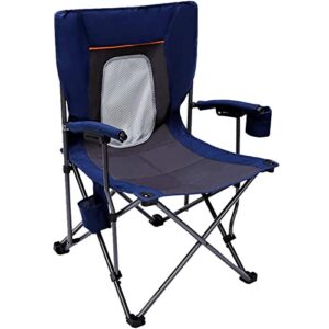 portal comfortable portable lawn lightweight foldable outdoor camp chair for adults, supports up to 300 lbs, blue