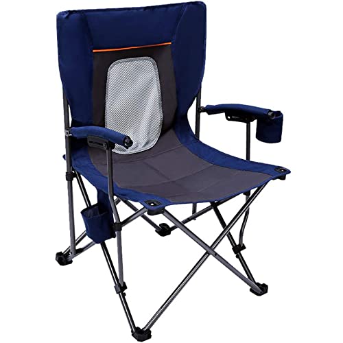 PORTAL Comfortable Portable Lawn Lightweight Foldable Outdoor Camp Chair for Adults, Supports up to 300 lbs, Blue