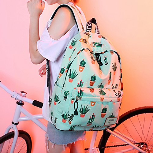 Joymoze Leisure Backpack for Girls Teenage School Backpack Women Backpack Purse Cactus