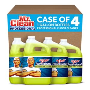mr. clean professional floor cleaner, bulk no-rinse ready to use cleaner refill for hardwood, tile or laminate floors, commercial use, 1 gal. (case of 4)
