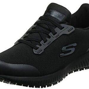 Skechers Women's Squad SR Food Service Shoe, Black, 8 Wide