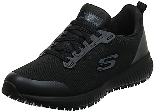 Skechers Women's Squad SR Food Service Shoe, Black, 8 Wide