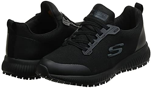 Skechers Women's Squad SR Food Service Shoe, Black, 8 Wide