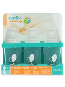 evenflo balance plus 3-pack wide neck bottles - white, one size