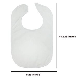 Neat Solutions 2-Ply Knit Terry Solid Color Feeder Bibs in White - 20 Pack