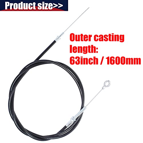 QAZAKY Enhanced 71" inch Throttle Cable 63" inch Long Casing Wire Compatible with Manco ASW 8252-1390 Go Kart Cart Mini Bike Buggy Gokart Scooter Lawn Mower