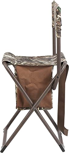 PORTAL Fishing Chair Folding Seat Stool, Lightweight Backrest Stool Hunting Fishing Chair with Storage Pocket for Camping, Hiking, Beach, Picnic, Support Up to 225 lbs