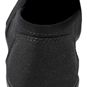 Soda Flat Women Shoes Linen Canvas Slip On Loafers Memory Foam Gel Insoles OBJI-S (All Black, Numeric_11)