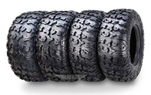 set 4 premium free country atv/utv tires 25x8-12 front & 25x10-12 rear / 8pr w/side scuff guard …