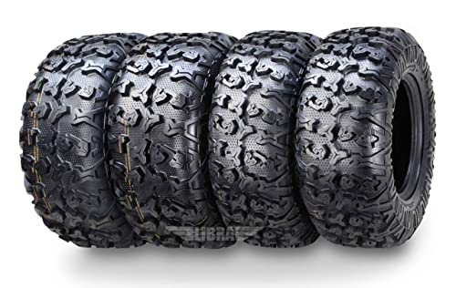 Set 4 Premium FREE COUNTRY ATV/UTV Tires 25x8-12 Front & 25x10-12 Rear / 8PR w/Side Scuff Guard …