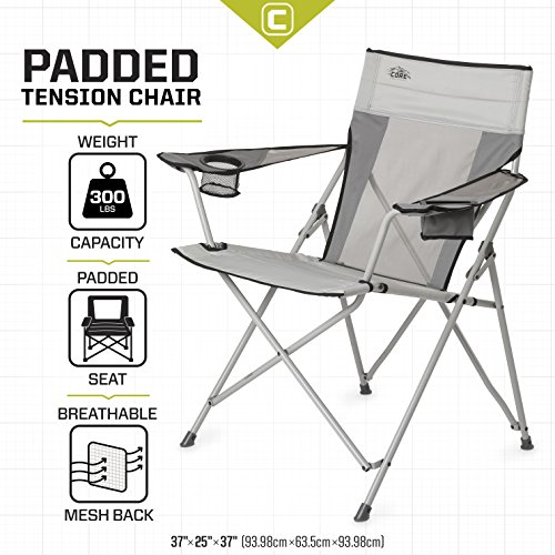 Core Equipment Tension Chair with Carry Bag, Polyester, Gray