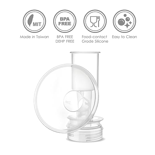 Maymom Breast Shield Flange Compatible with Ameda Breast Pumps MYA Joy Finesse (19 mm, 1-Piece)