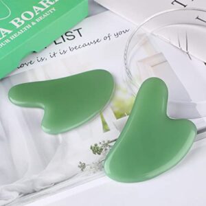 rosenice Gua Sha Facial Tools Guasha Tool Gua Sha Jade Stone for Face Skincare Facial Body Acupuncture Relieve Muscle Tensions Reduce Puffiness Festive Gifts